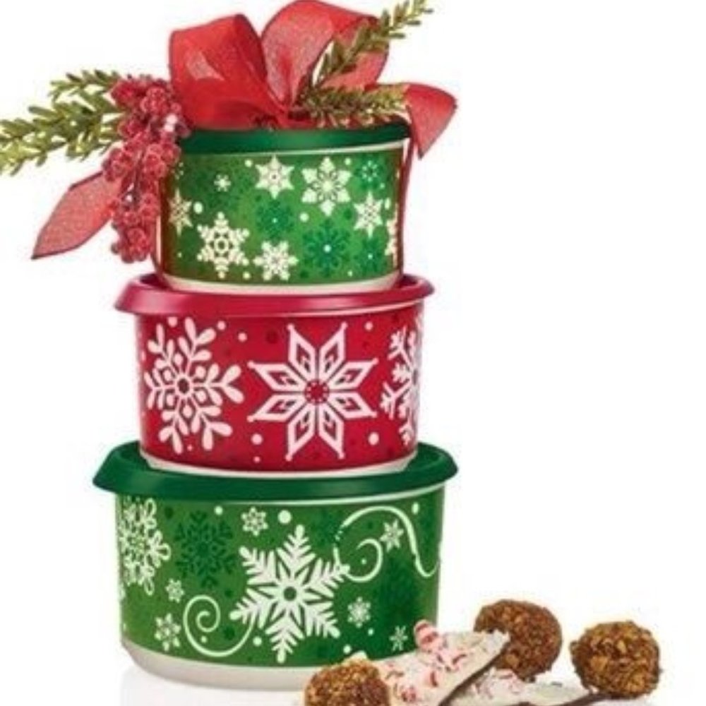 New Snow Place Like Home 3pc stacking canister set
